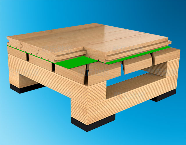 體育館雙層龍骨結(jié)構(gòu)木地板